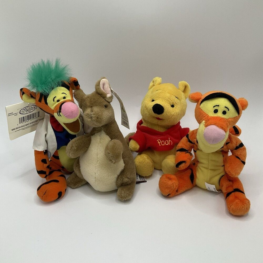 Vintage Disney GUND Tigger & Winnie The Pooh Plush Stuffed Animal Lot